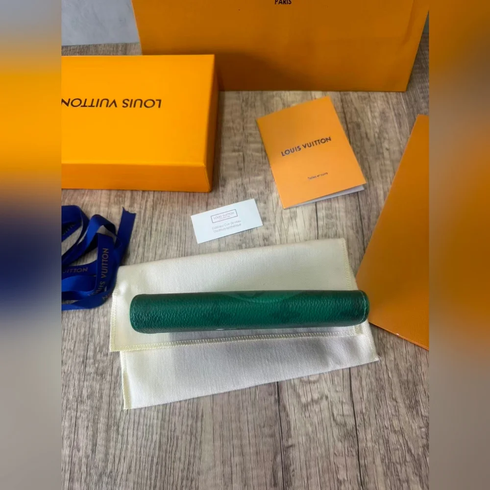 Louis Vuitton Green Monogram Passport Cover
